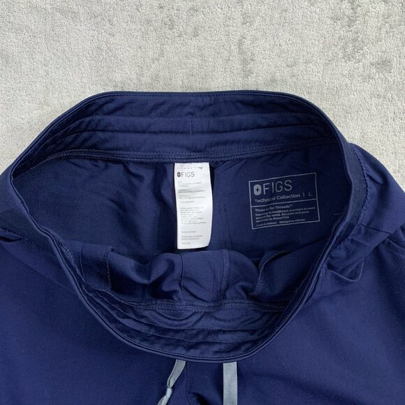 Figs Scrub Pants Womens Large Zamora Jogger Nurse Workwear Navy RN Nurse 28” - Picture 10 of 15